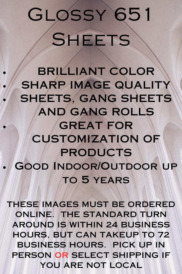 Already Created Glossy 651 Rolls