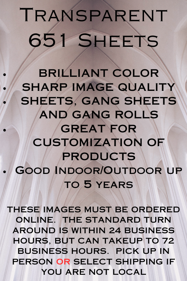 Already Created Transparent 651 Sheets